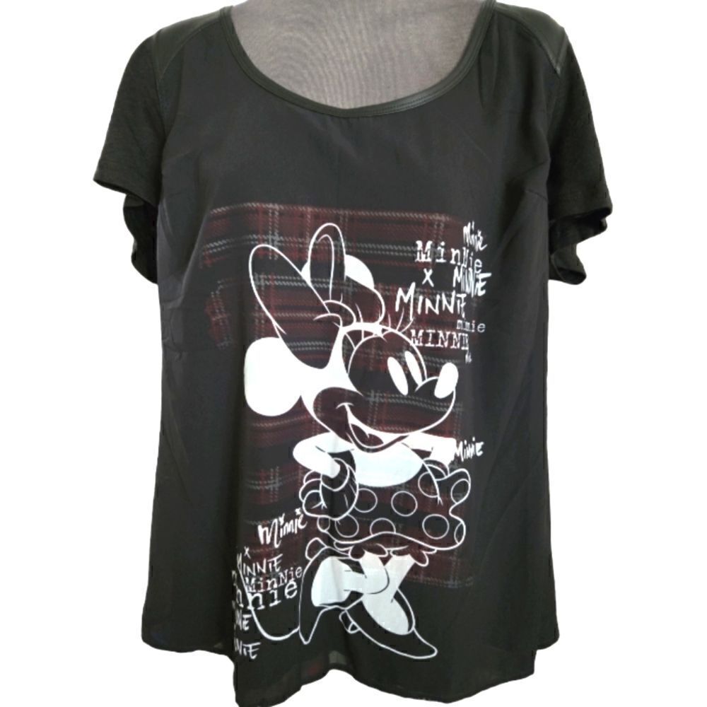 NWT TORRID DISNEY MINNIE MOUSE MIXED MEDIA LAYERED TOP *RARE* SZ.L (0)